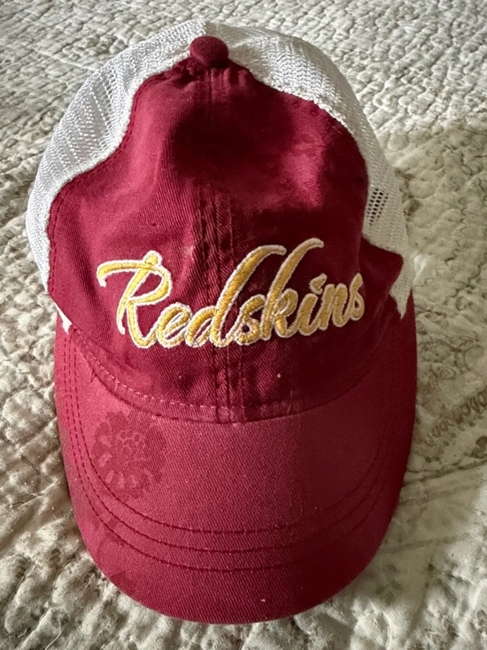 Vintage Reebok Washington Redskins Cap Red White Gold NFL